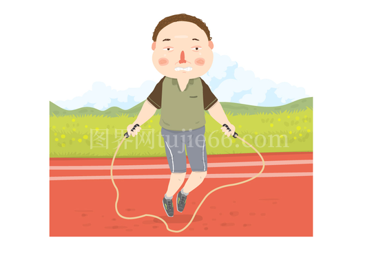 卡通人物户外跳绳