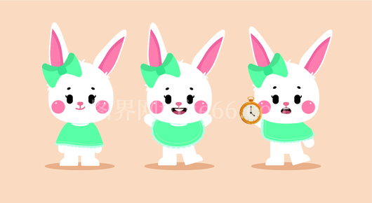 快乐小兔插画