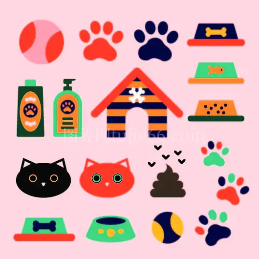 宠物主题图标插画集
