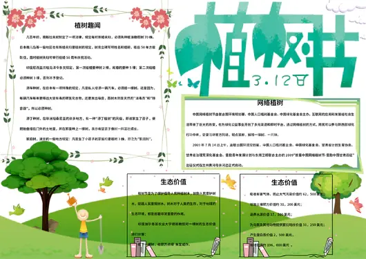 植树节手抄报3