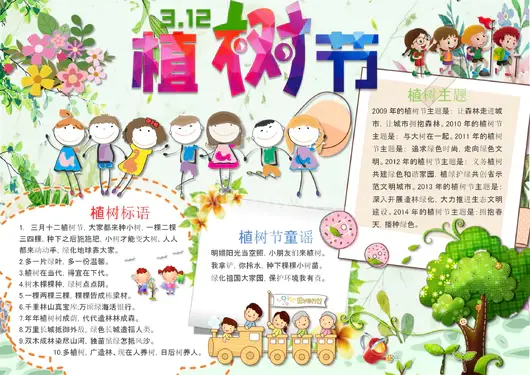 植树节手抄报8