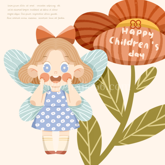  六一儿童节卡通插画海报