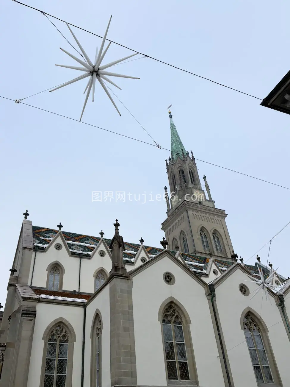 哥特式教堂星形装饰惊叹景致图片