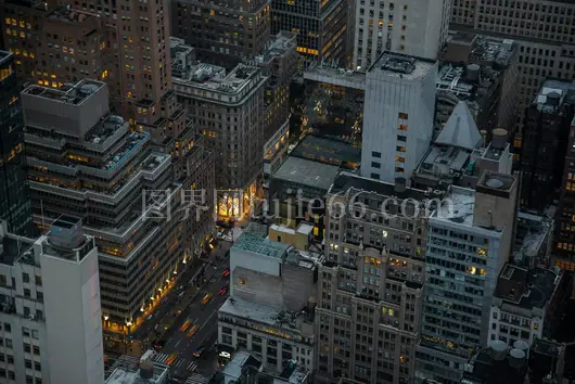 曼哈顿夜景城市建筑