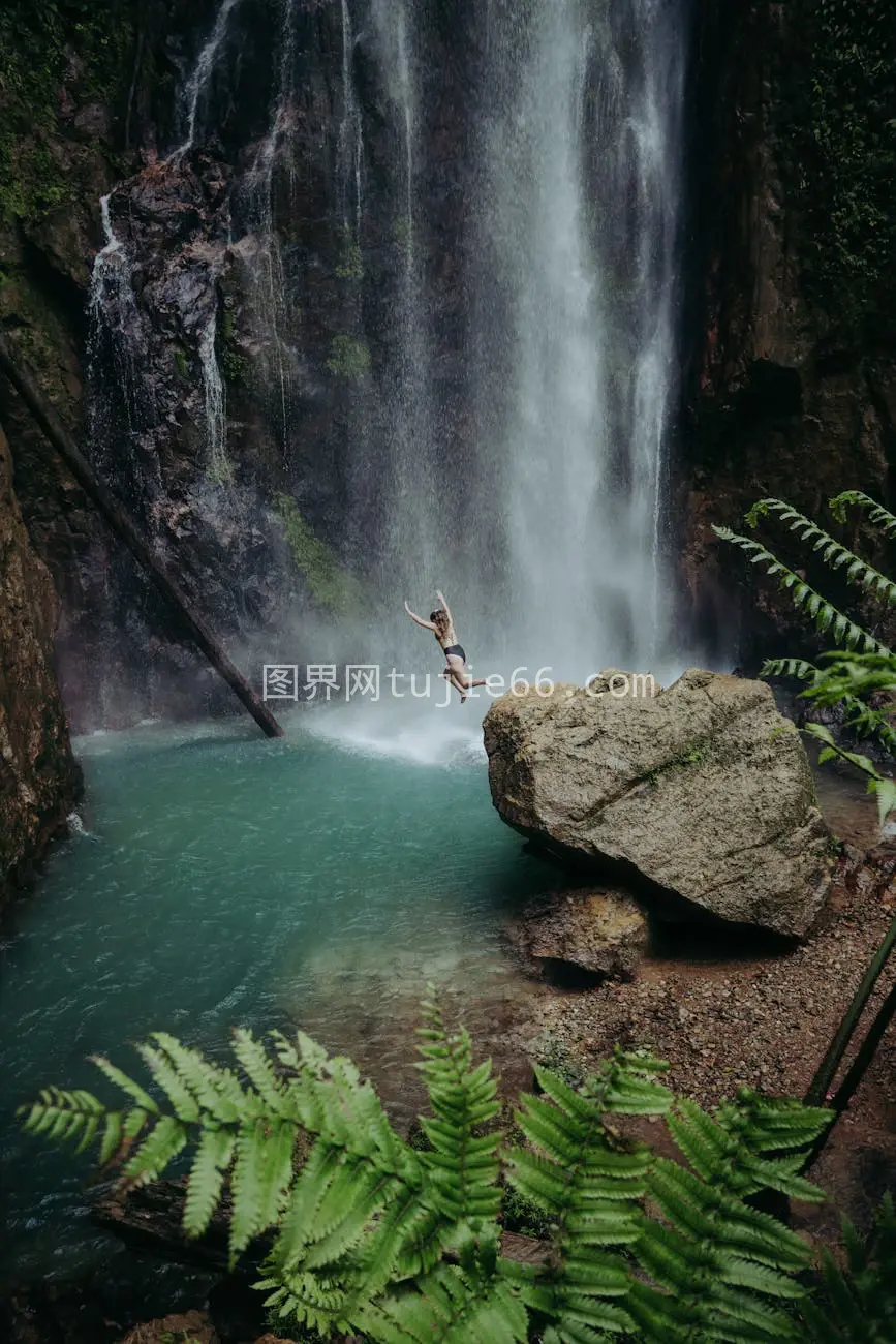 巴拿马国家自然美景瀑布图片