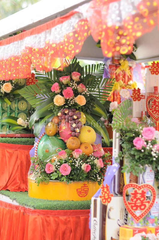 多彩水果花卉中式庆典婚礼