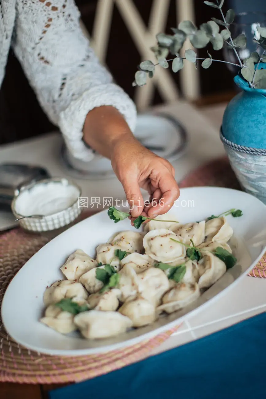 手工香草饺子添新鲜感图片