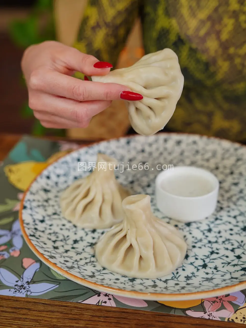 格鲁吉亚饺子盘上美图图片