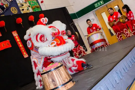 舞台狮子装男子