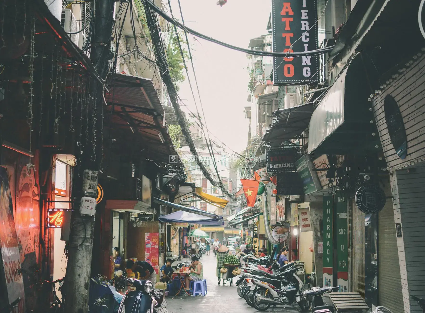 河内街巷繁华景致图片