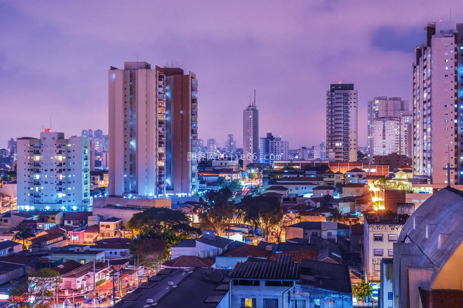 圣保罗璀璨夜景摩天生活图片