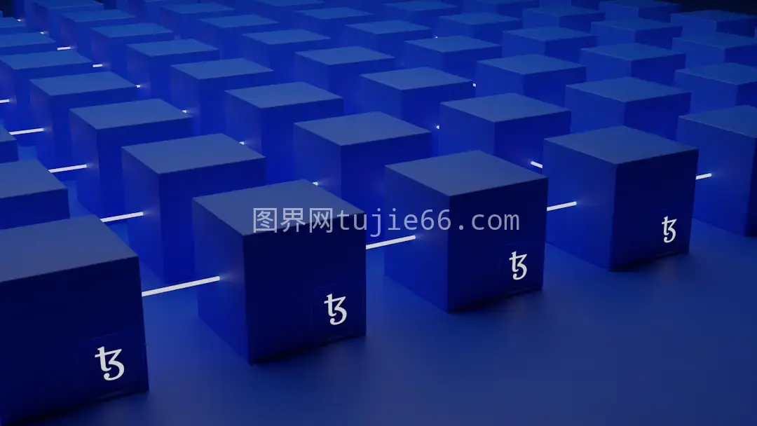 蓝色立方体数字图集图片