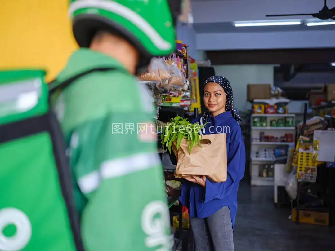 女士商店手提棕色袋图片