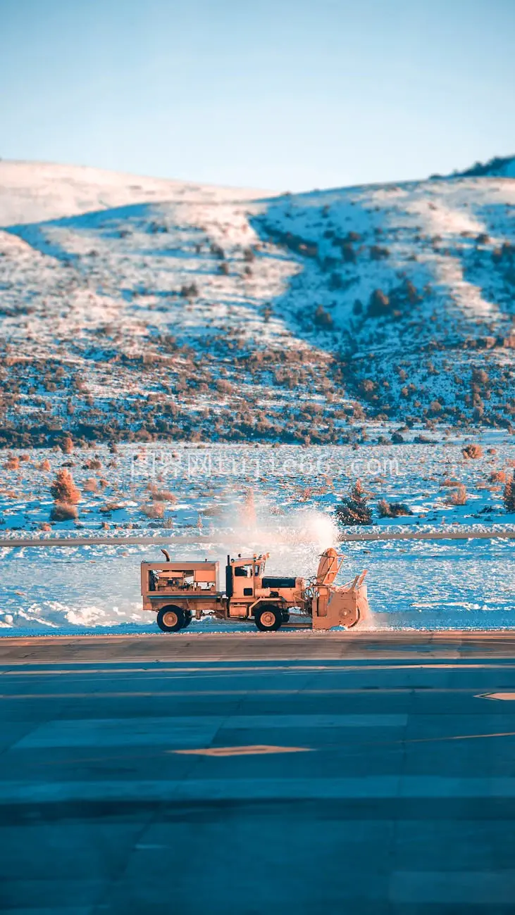 雪铲雪山清道路图片