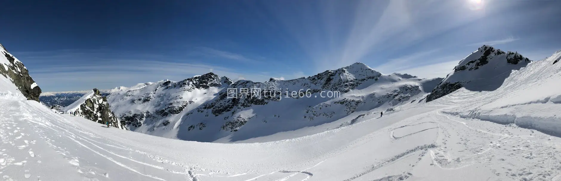 惠斯勒全景雪景滑雪胜地图片