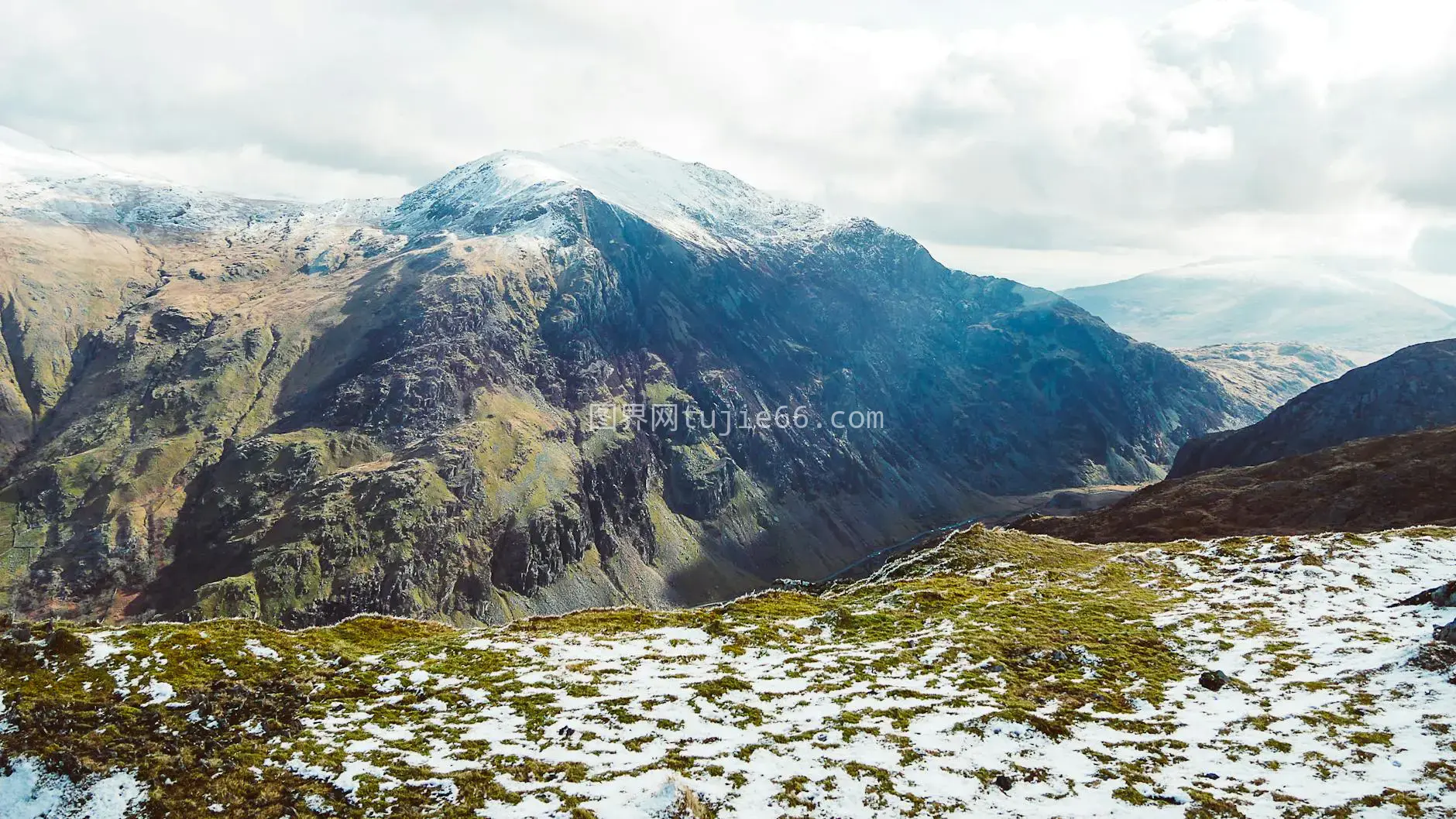 Snowdonia雪山威尔士美景图片