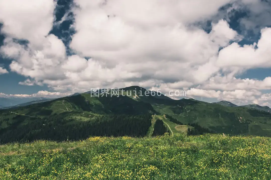 草原背景山景美图图片