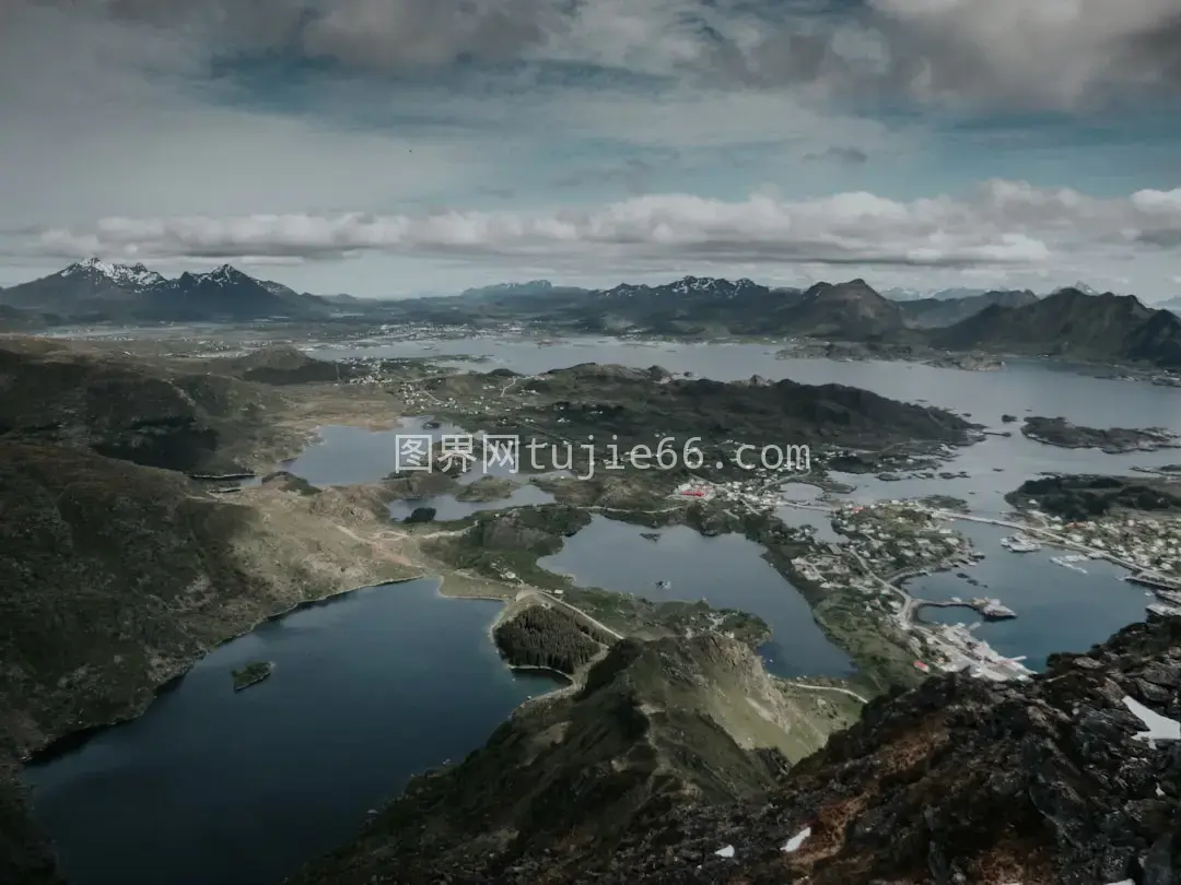 高空视角山湖风景摄影作品集图片