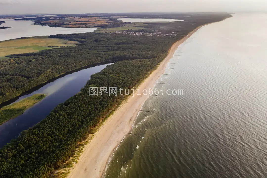 空中瞰海景 沙滩摄影瞬间图片