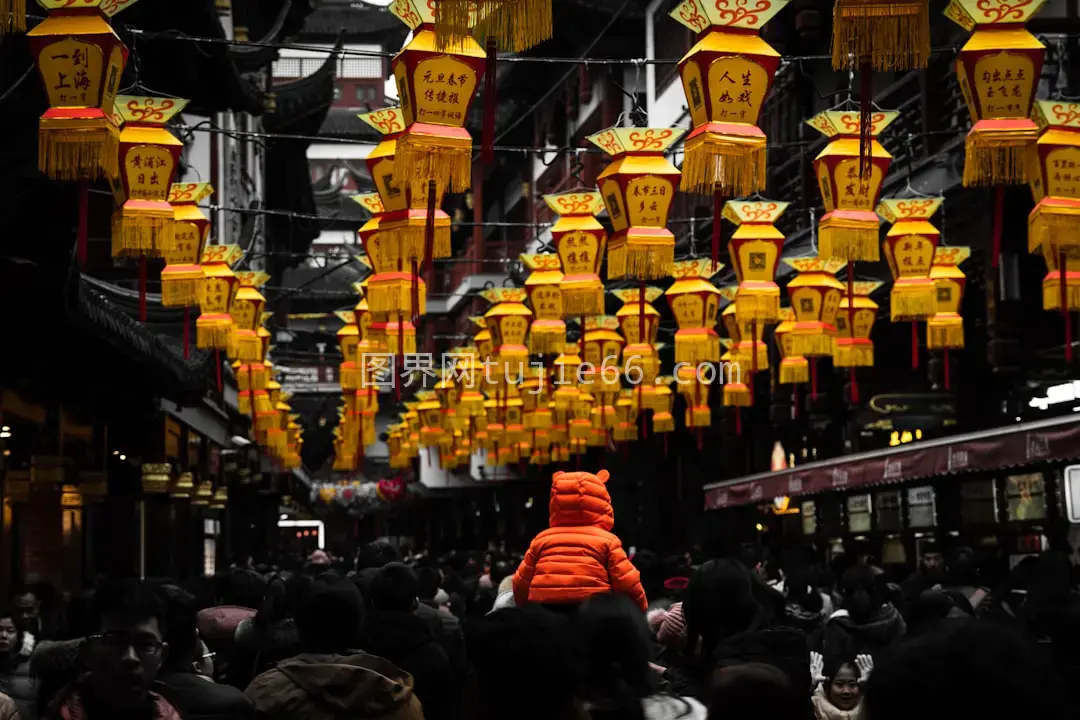 节日人群狂欢盛景图片