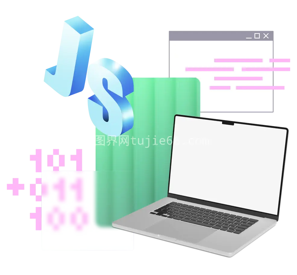 笔记本电脑编程符号助力JavaScript开发图片