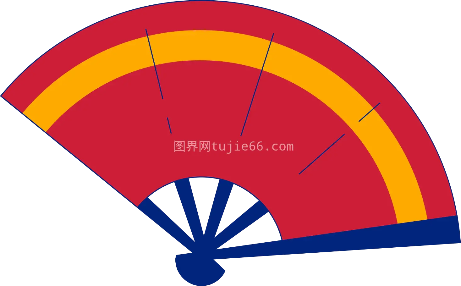 红色折叠扇美图鉴赏图片