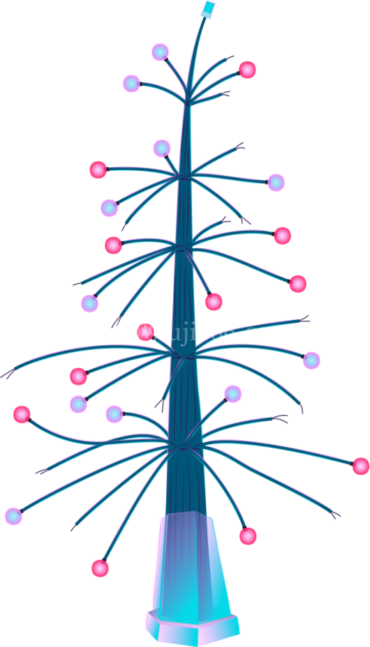 电线编织圣诞树创意呈现