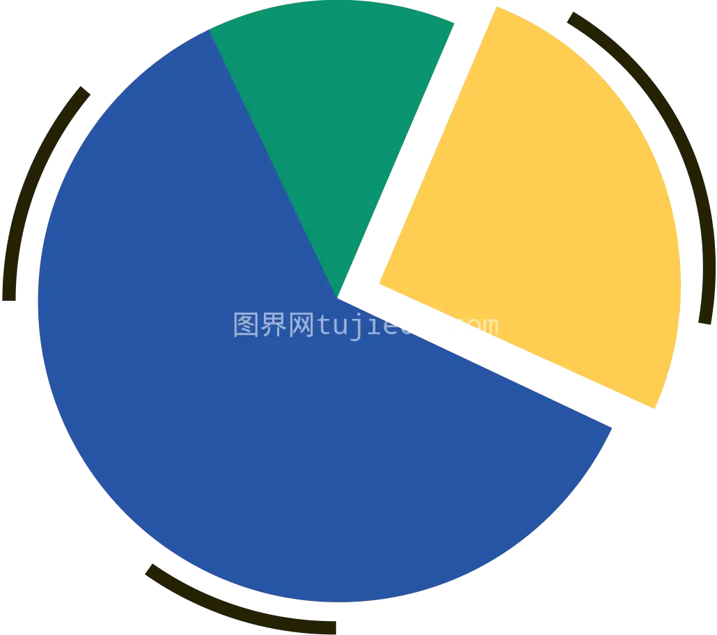 饼形图数据分布图表展示图片