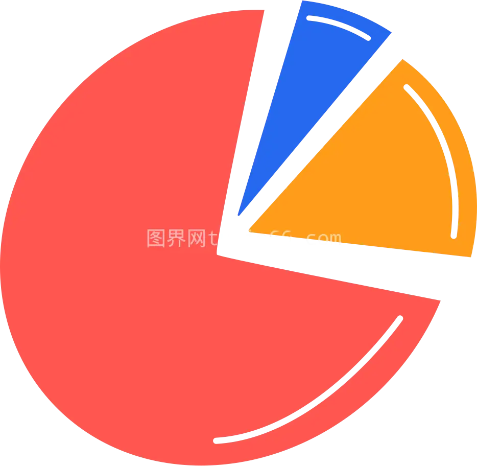 饼图数据分布展示分析图片