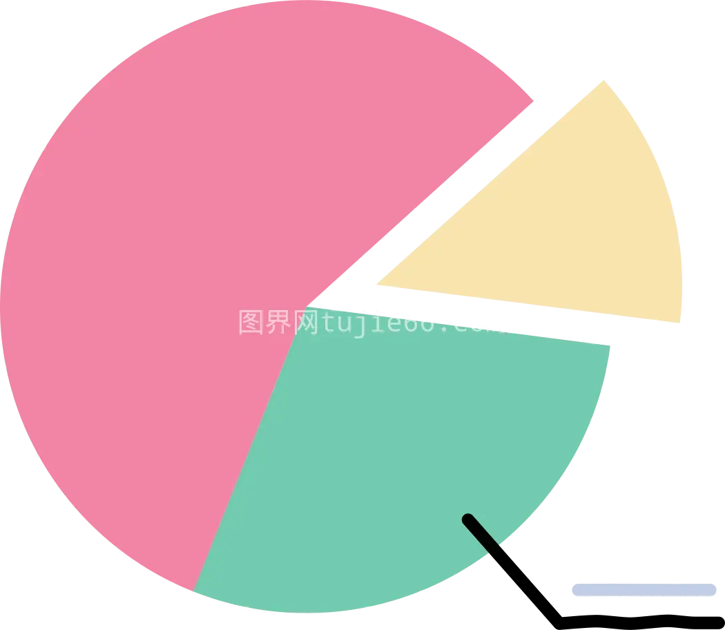 饼图直观展示数据比例关系图片