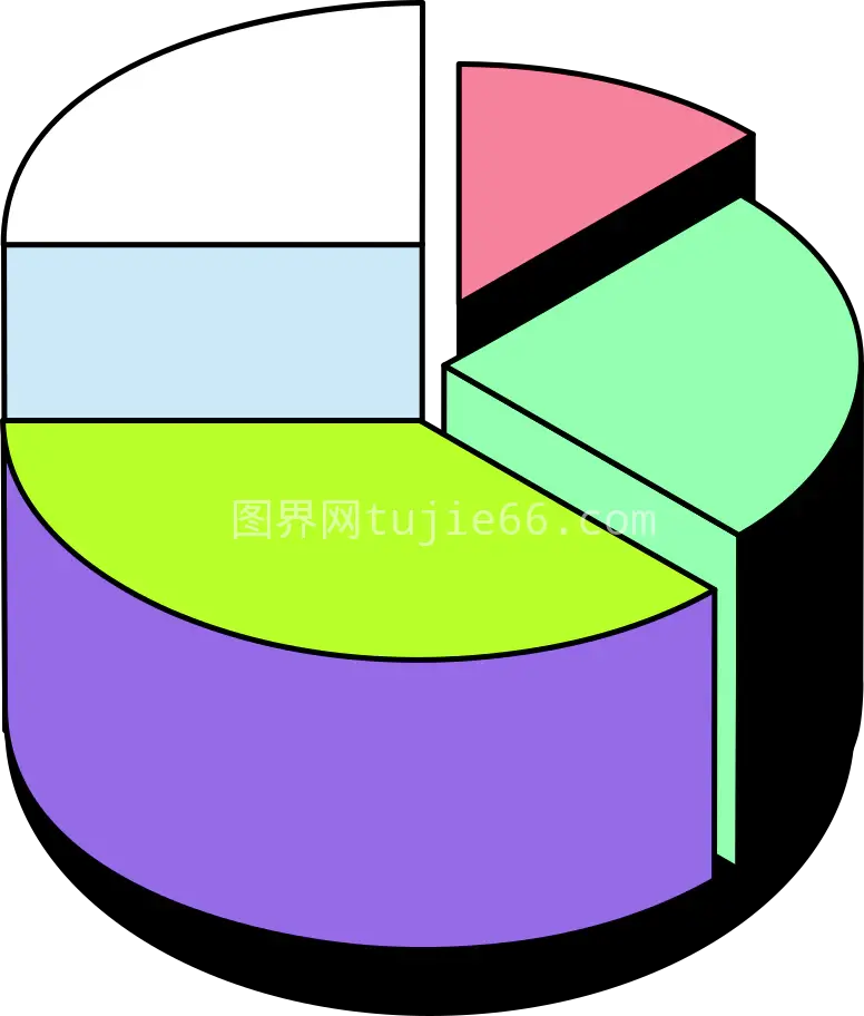 饼图直观展示数据占比分布图片