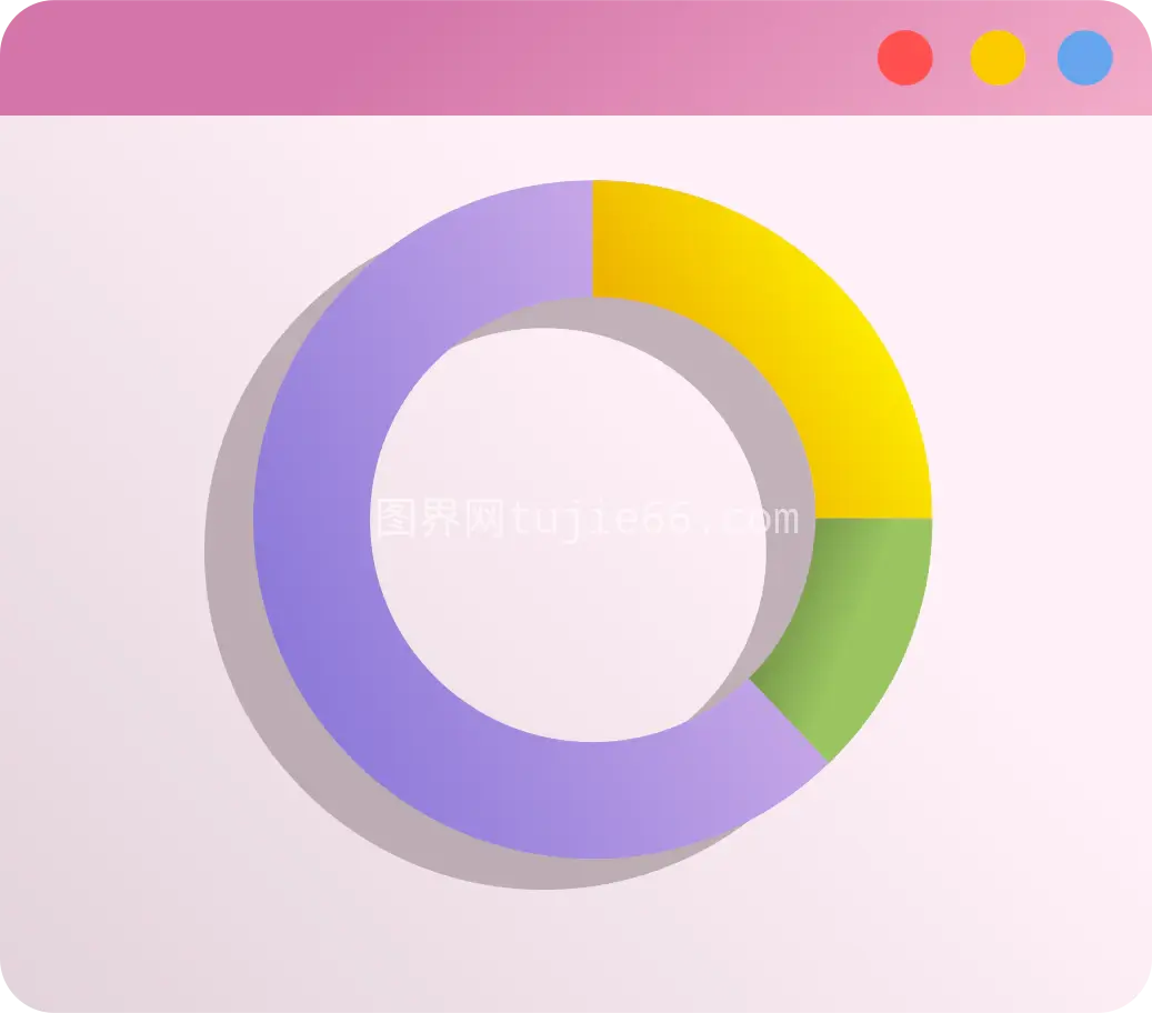 窗口饼图视觉呈现图片