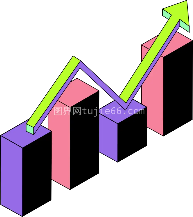 图表柱状箭头展示图片