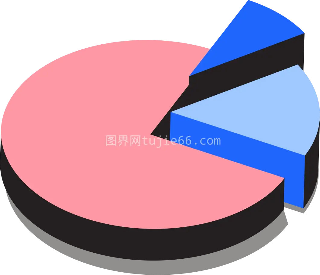 等距投影几何展示饼图形态图片