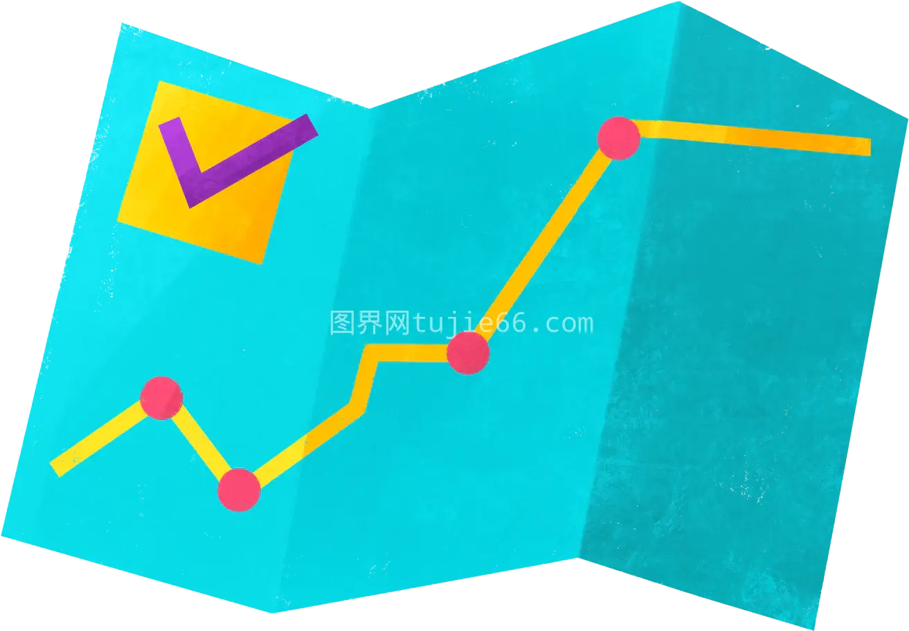 纸张上经济增长图表展示图片