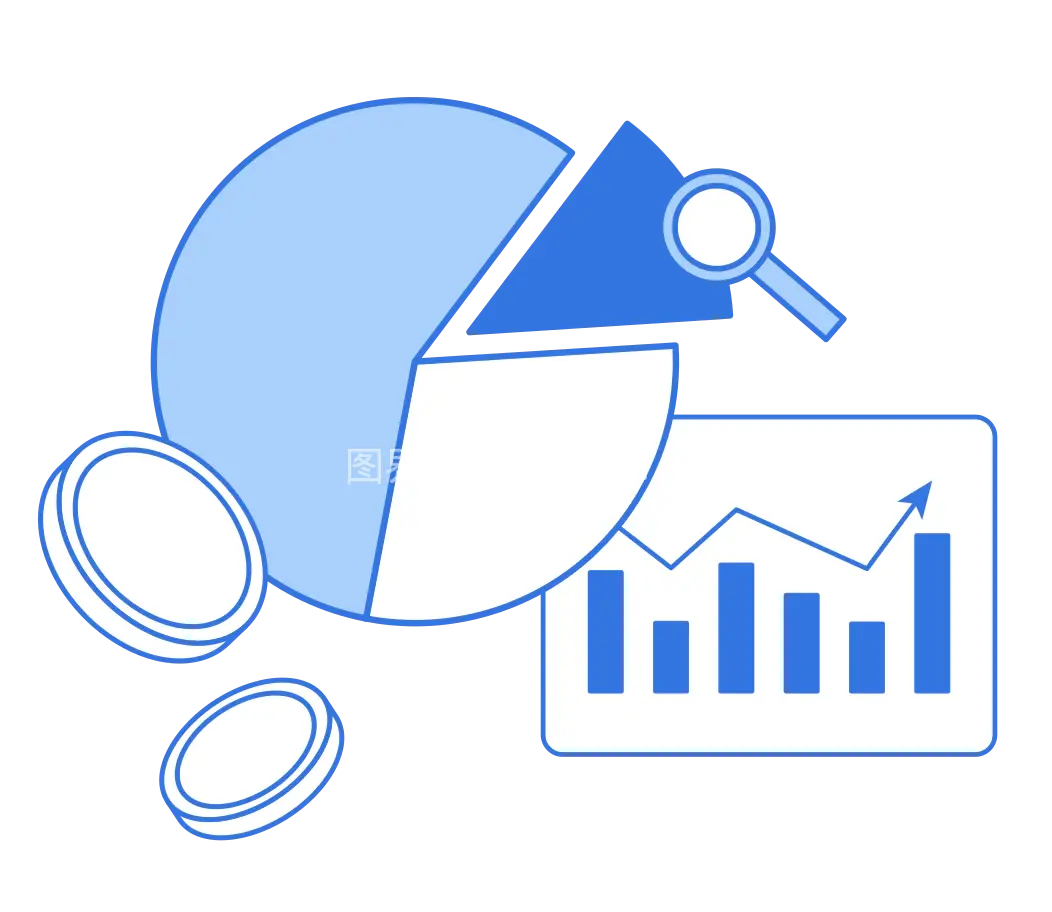 金融数据分析饼图展示图片