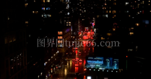 曼哈顿夜色交通图景