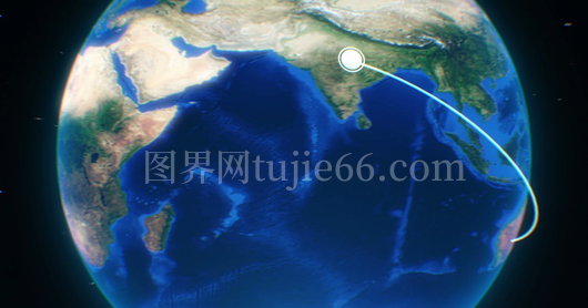 虚拟现实地球距离投影展示