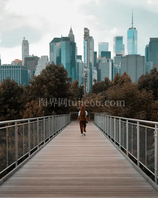 曼哈顿公园步道观景旅行摄影