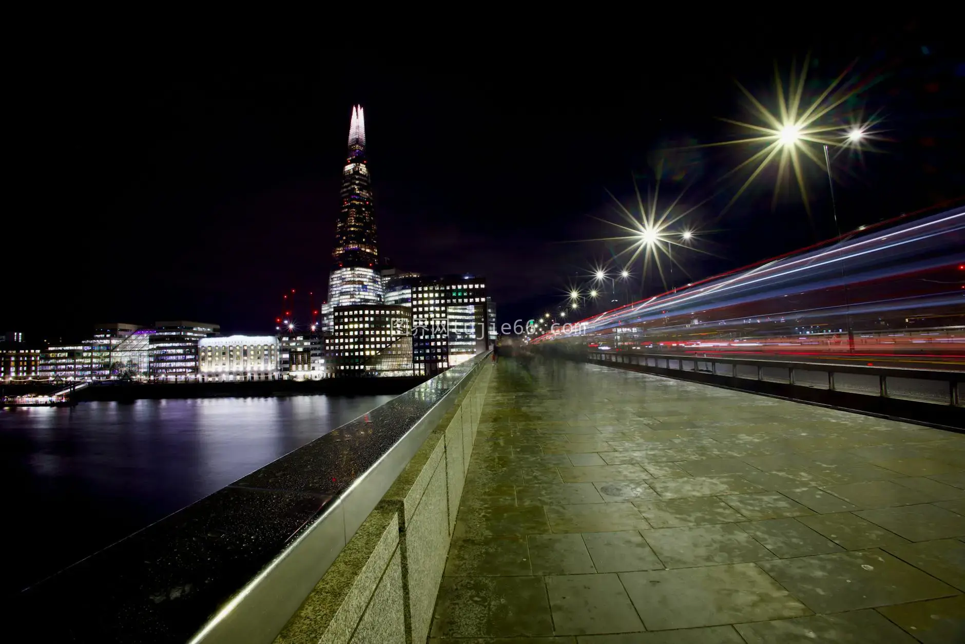 伦敦 Shard 夜景璀璨光影图片