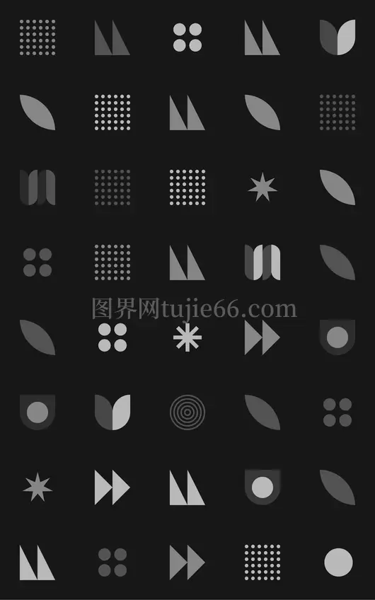 黑白心形插画艺术展现