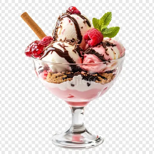 草莓巧克力冰淇淋圣代美食推荐