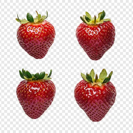 特写新鲜草莓美味四颗