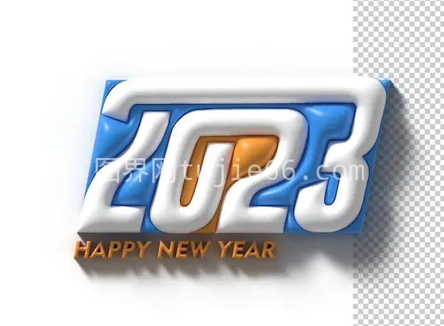 2023新年3D设计插画海报图片