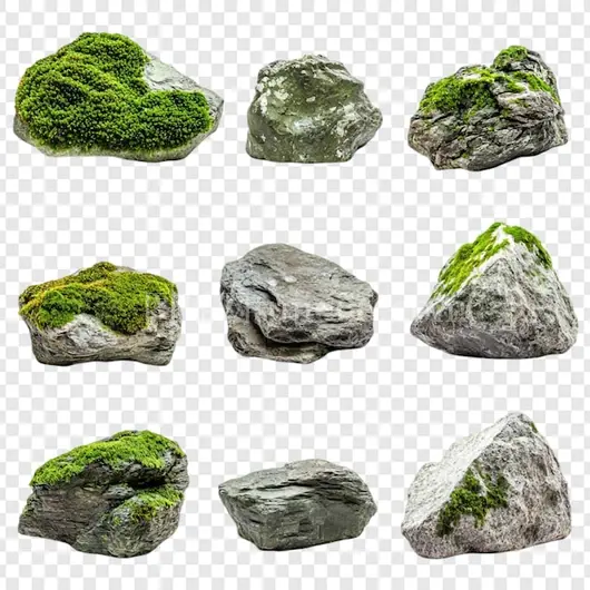 九种独特苔藓岩石纹理精选集