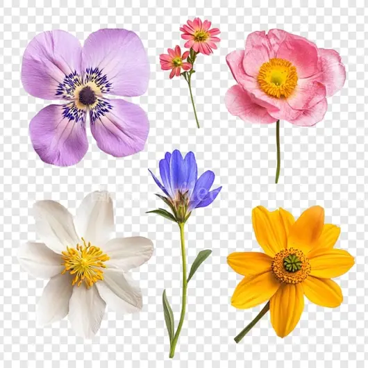 春花绽放自然美植物花卉集