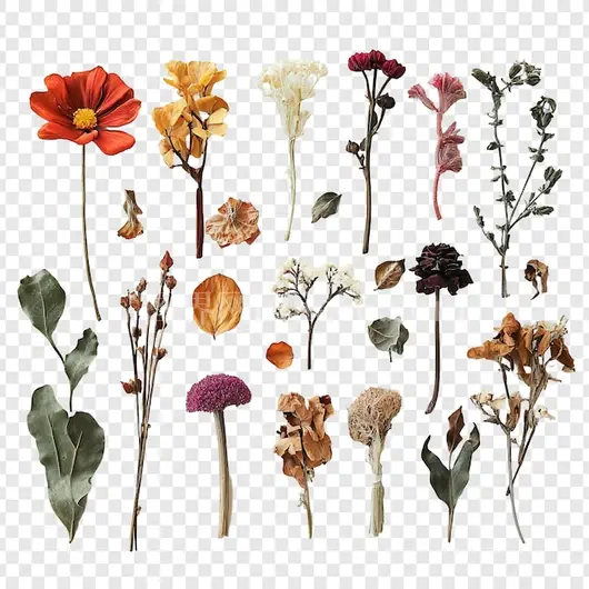 干燥花卉植物静物集