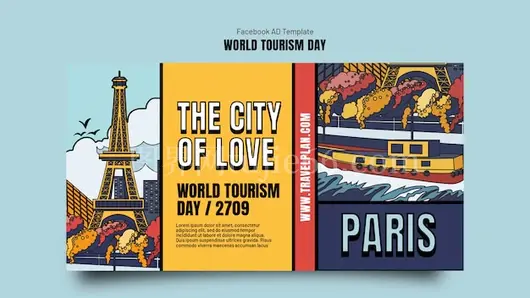 世界旅游日庆 社交媒体推广模版