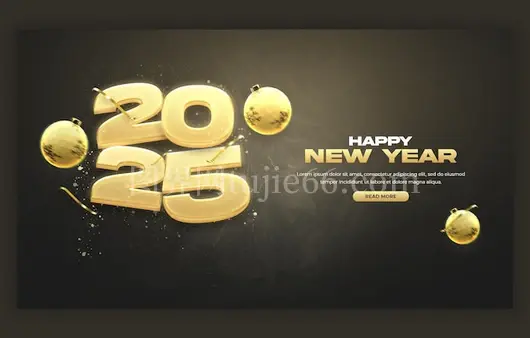 2025新年庆祝横幅设计模板