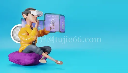 虚拟现实眼镜选图人物视角3D展示
